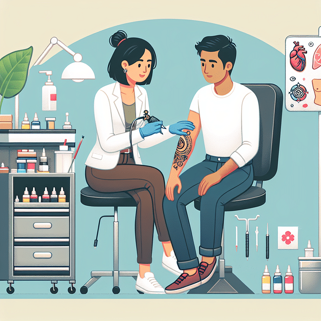 tattoo artist consultation in progress