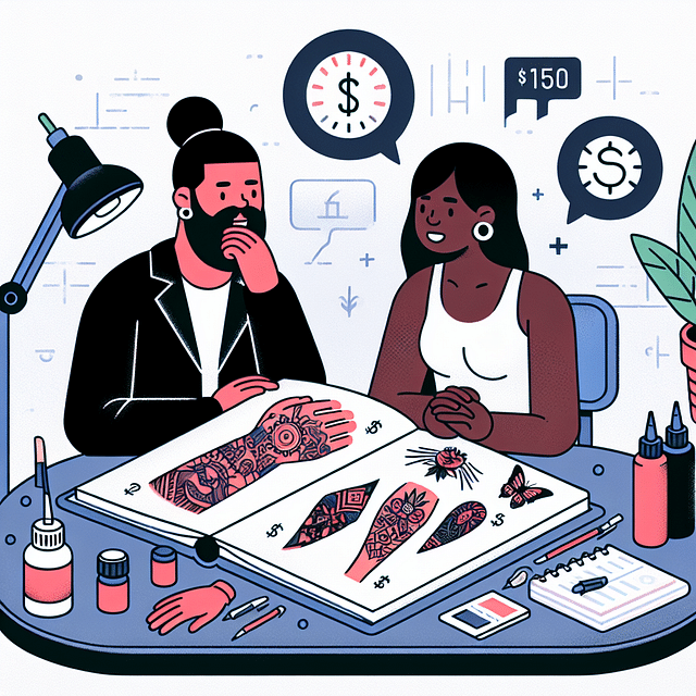 discussion about tattoo design and price