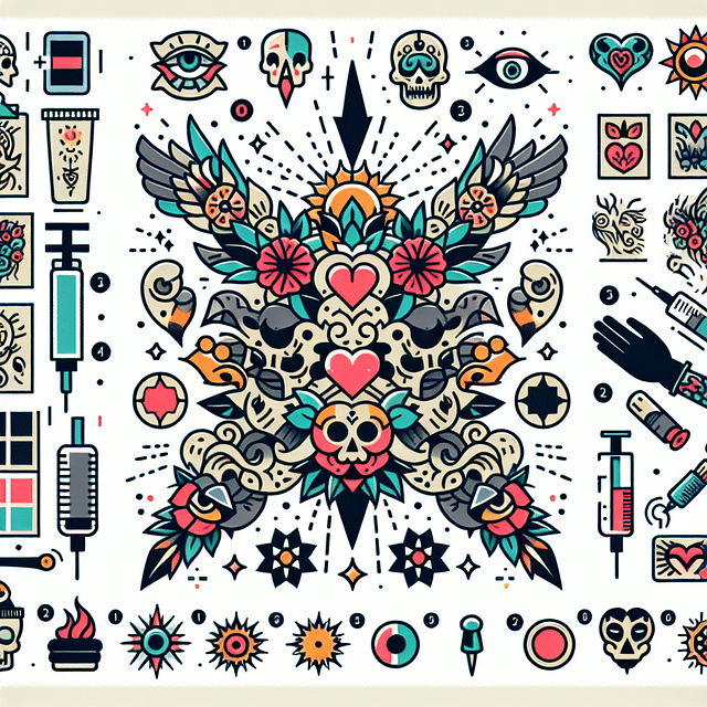 tattoo style collage