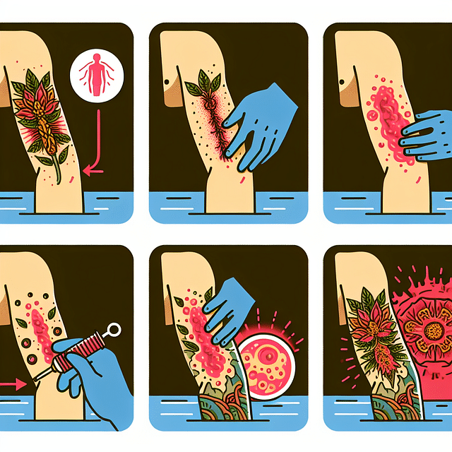 monitoring the healing progress of a tattoo for signs of infection