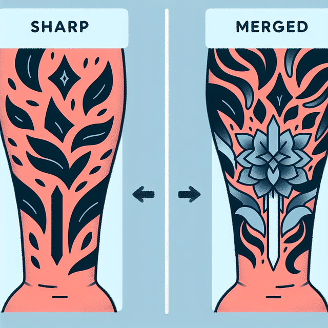 sharp versus merged tattoo details