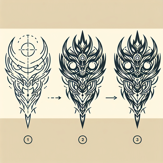 biomechanical tattoo with crisp lines versus blurred lines