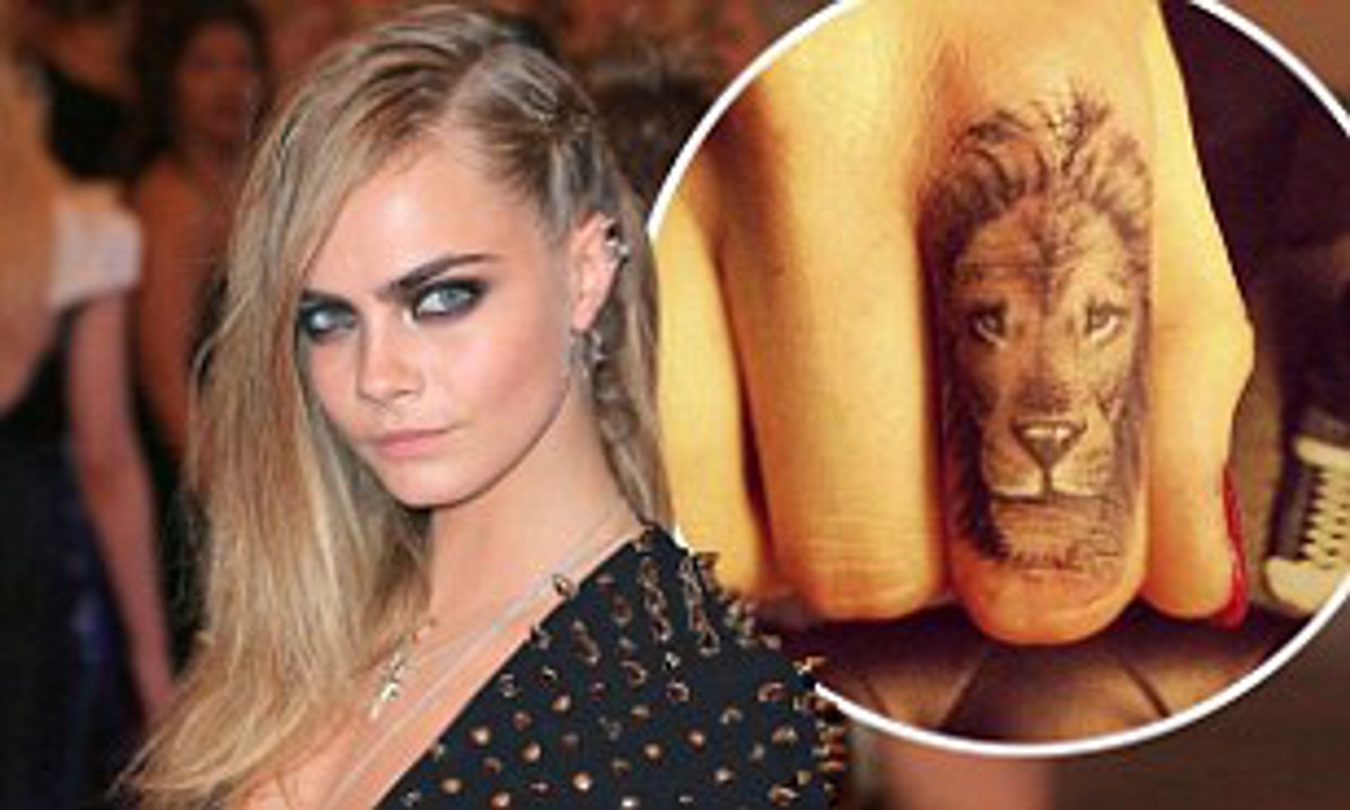 Bang Bang Cara Delevingne lion tattoo
