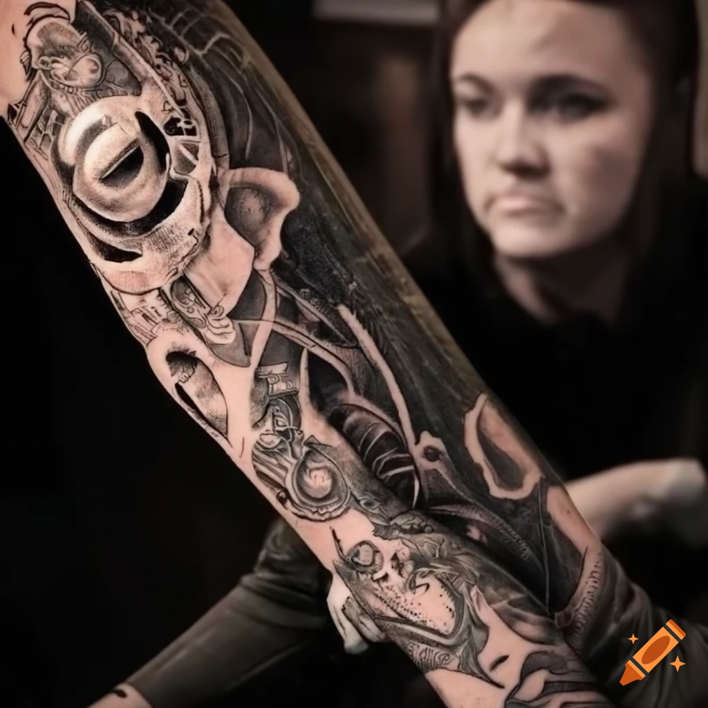 Giger Biomechanical Tattoo