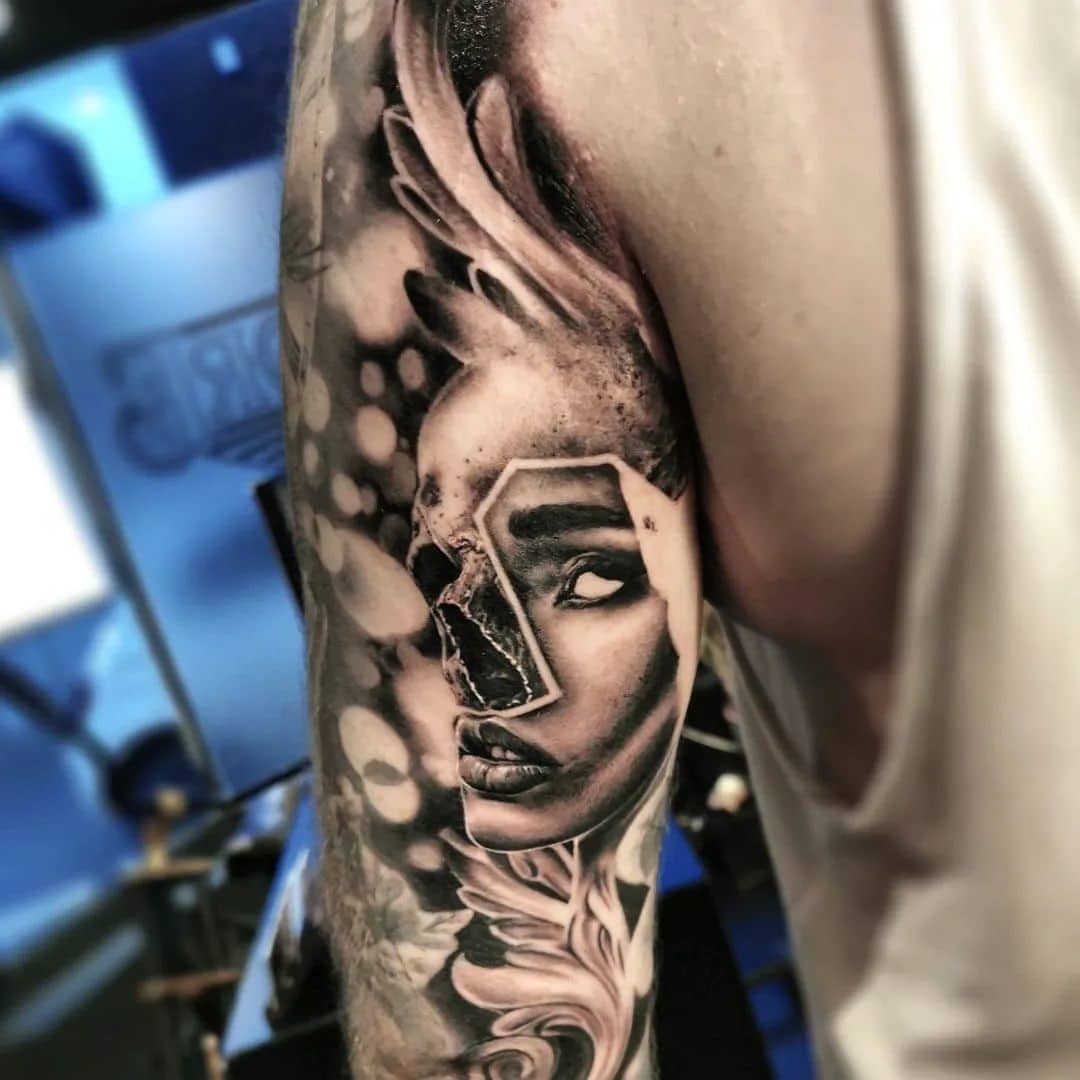 abstract feminine tattoos