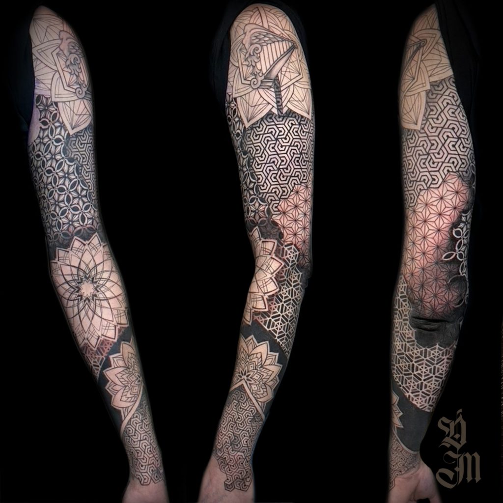 geometric tattoos by female artists