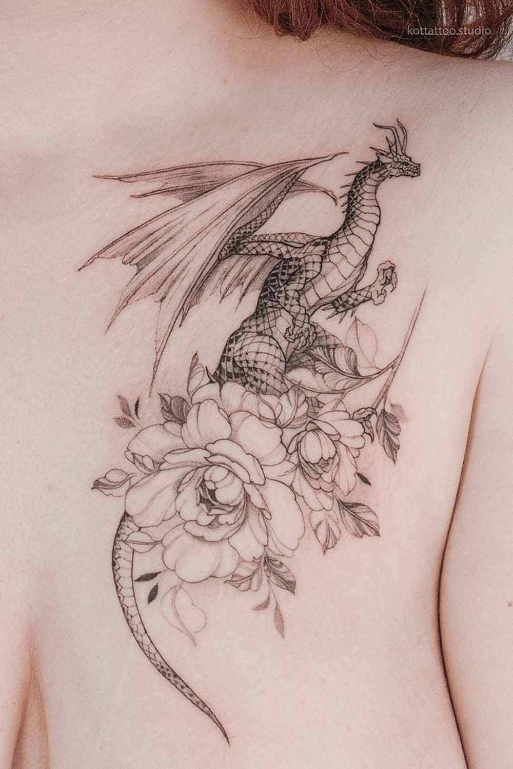 mythical creature tattoos by women