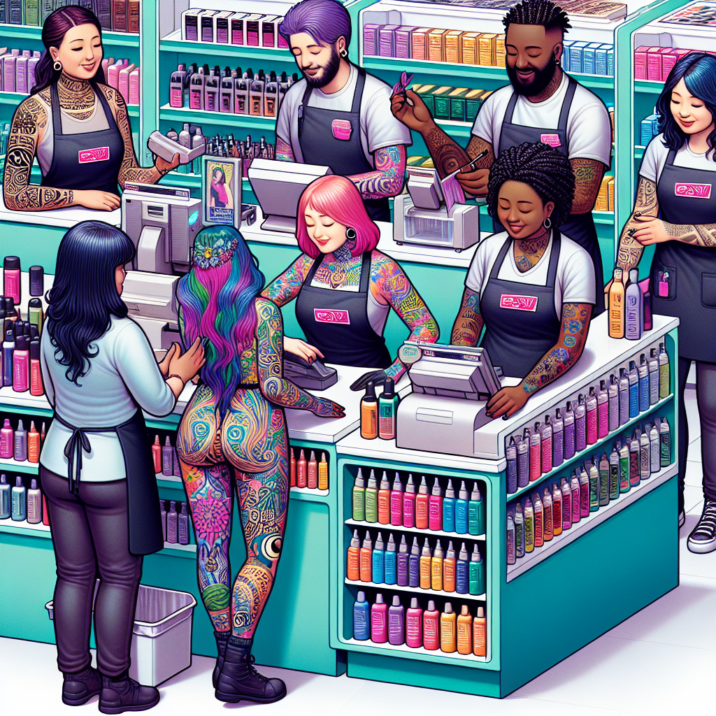 Sally Beauty employees with tattoos