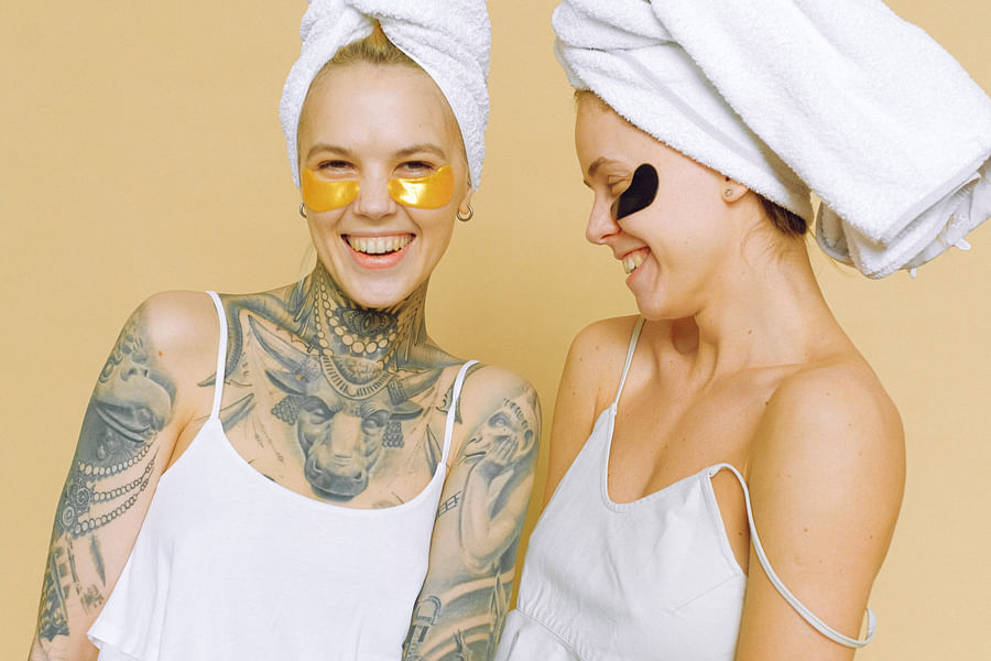 Clean and sanitized tattoo studio with artist maintaining hygiene standards