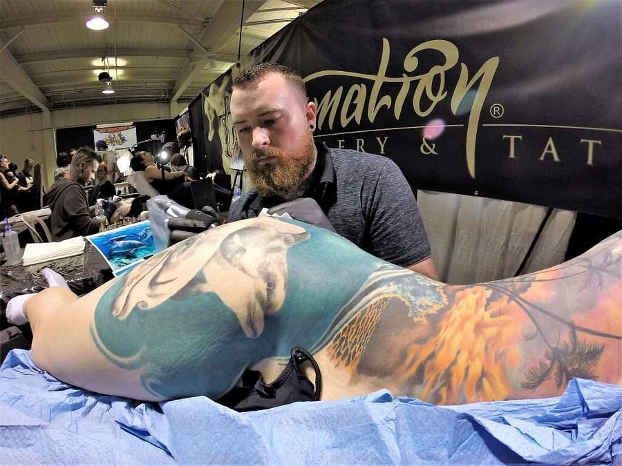 High-definition color realism tattoo art by top local artists
