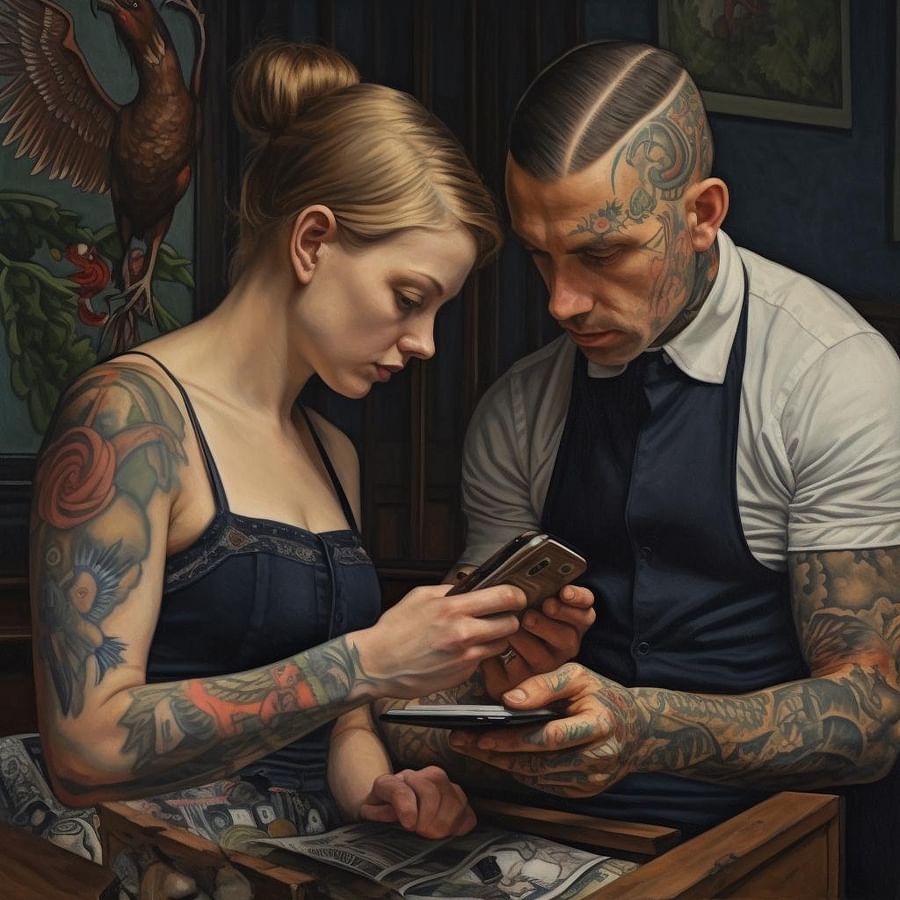 A couple browsing TattooRate