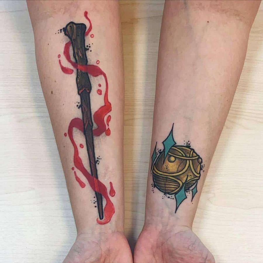 Neo-Traditional Harry Potter tattoo