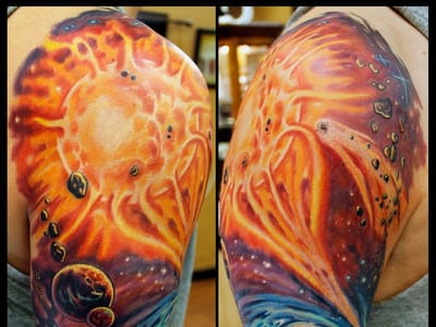 Arrows and Embers Custom Tattoo