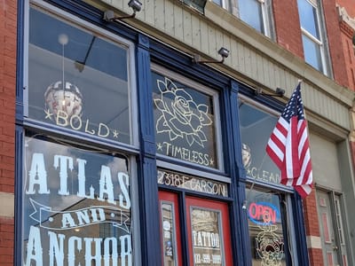 Atlas and Anchor Tattoo