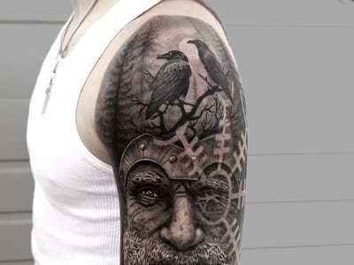 Black Heron Tattoo