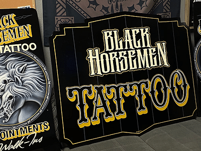 Black horsemen tattoo