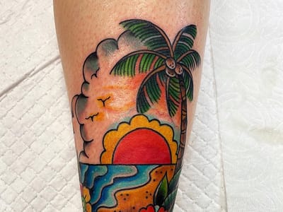 Blue Tiki Tattoo