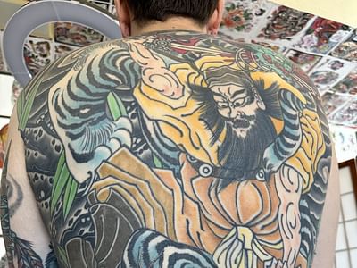 Chrome Dragon Tattoo