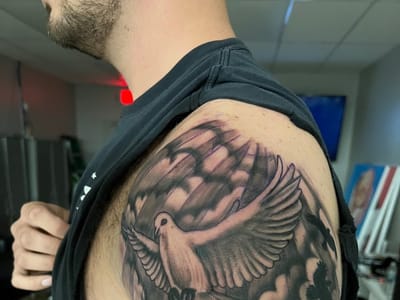 Crimson Dove Tattoo