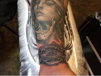 Decorated Temple Tattoo