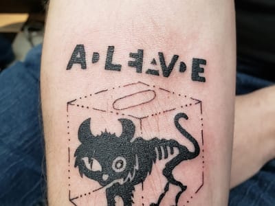 Flaming Dragon Tattoo