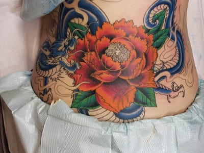 Flaming Dragon Tattoo