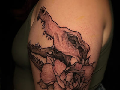 Golden Anchor Tattoo