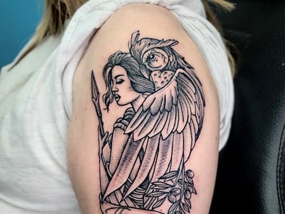 Golden Anchor Tattoo