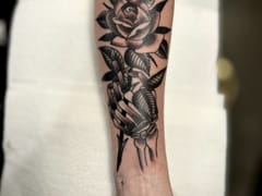 Hand Over Heart Tattoo