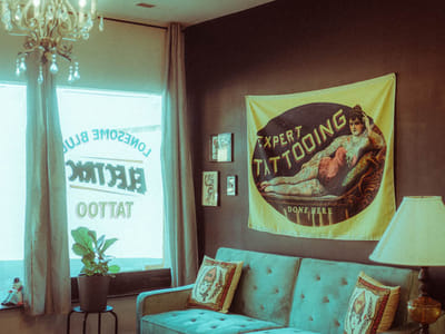 Lonesome Blue Electric Tattoo