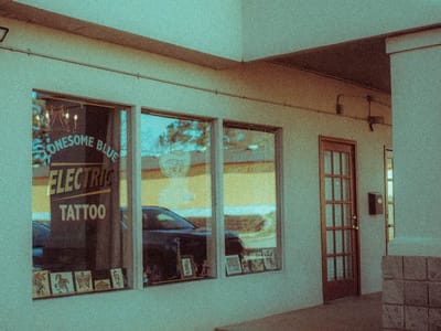 Lonesome Blue Electric Tattoo