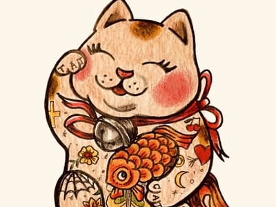 Lucky Cat Tattoo