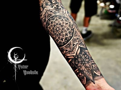 Moon and Mercury Tattoo