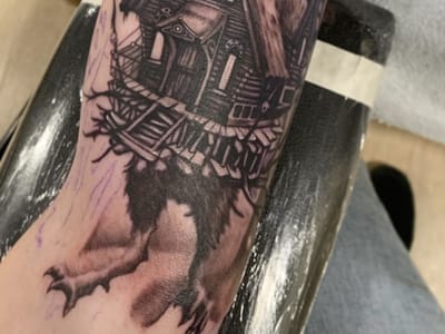 Painted Temple Tattoo