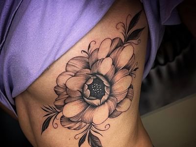 Painted Temple Tattoo