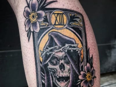 Painted Temple Tattoo