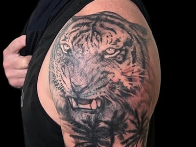 Painted Temple Tattoo