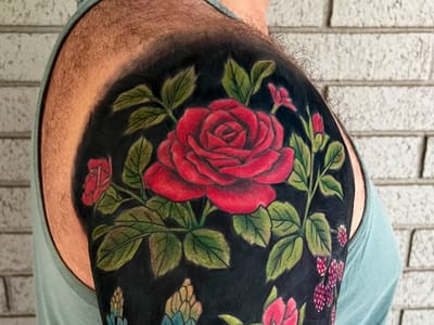 Rose And Crown Tattoos