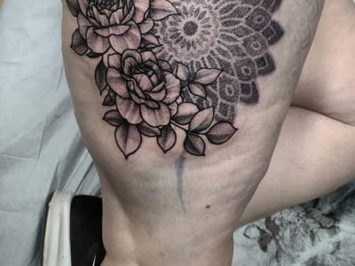 Rose and Dagger Tattoo