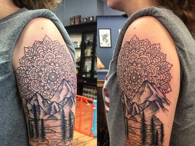 Rose and Dagger Tattoo