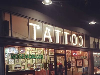 Rose and Dagger Tattoo