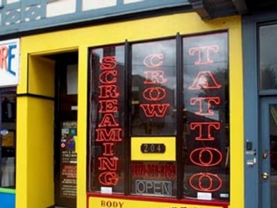 Screaming Crow Tattoo