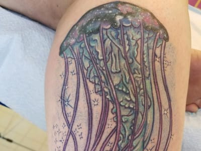 Shavon's Purple Lotus Tattoo