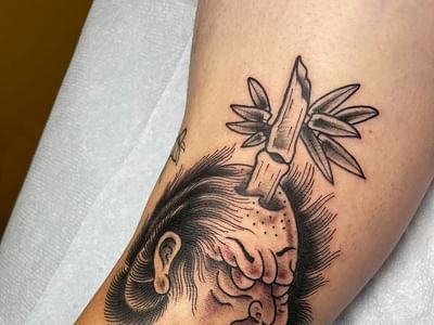 Sickle and Moon Tattoo