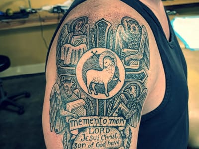 Sickle and Moon Tattoo