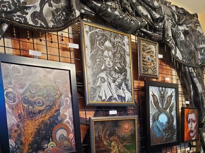 Skull and Snake Tattoo Studio Art Gallery