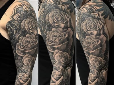 Skull and Snake Tattoo Studio Art Gallery