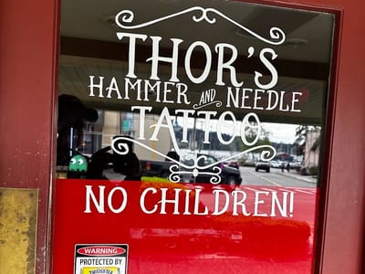 Thor’s Hammer and Needle Tattoo