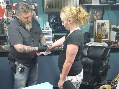 True Blue Electric Tattoo