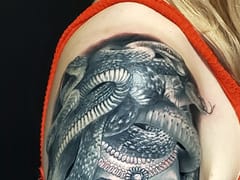 Varnished Anatomy Tattoo